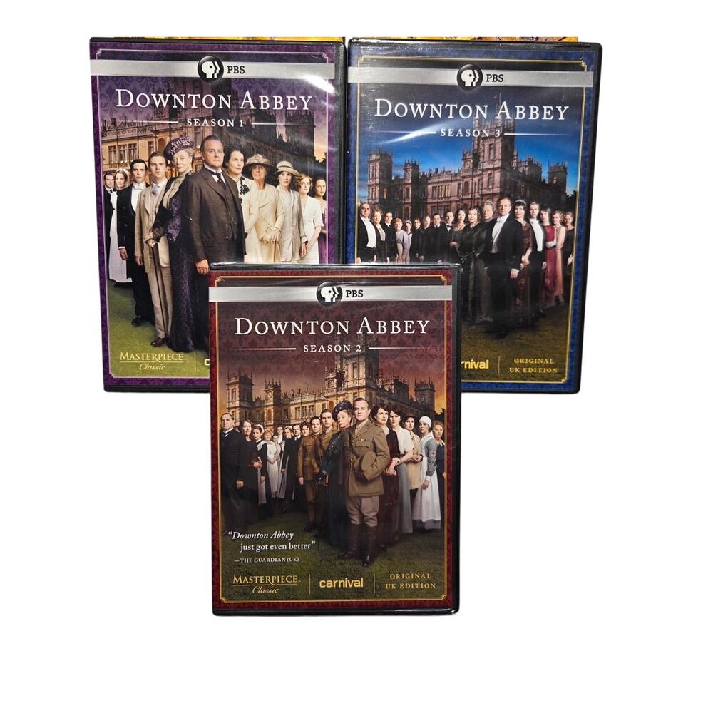 Set 3 New Masterpiece Classic Downton Abbey Season 1 2 3 DVD Shows